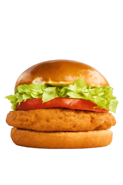 Chicken sandwich with lettuce and tomato